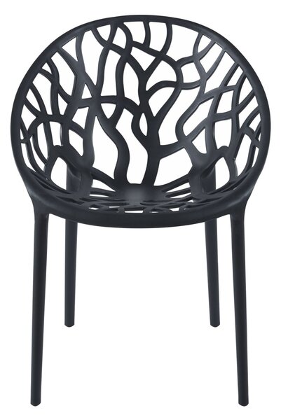 Designová zahradní židle KIRAMI - černá
