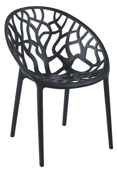 Designová zahradní židle KIRAMI - černá