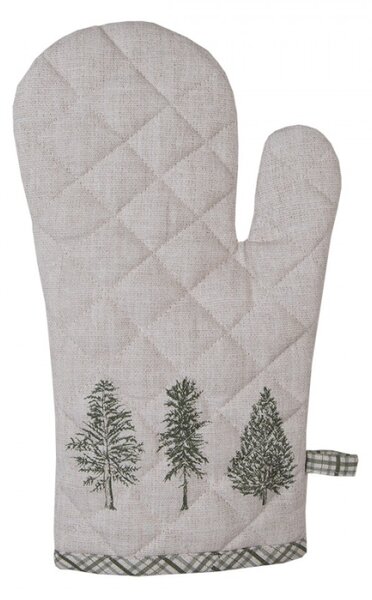 Bavlněná chňapka se vzorem jehličnatých stromů Natural Pine Trees – 18x30 cm