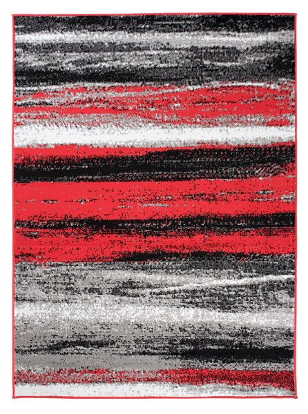 Makro Abra Kusový koberec moderní MAYA Pruhy Q542A červený šedý Rozměr: 220x300 cm