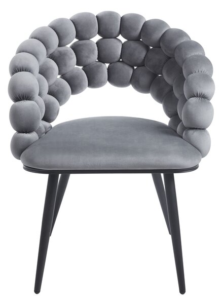 Designová jídelní židle GERTI - šedá / černá