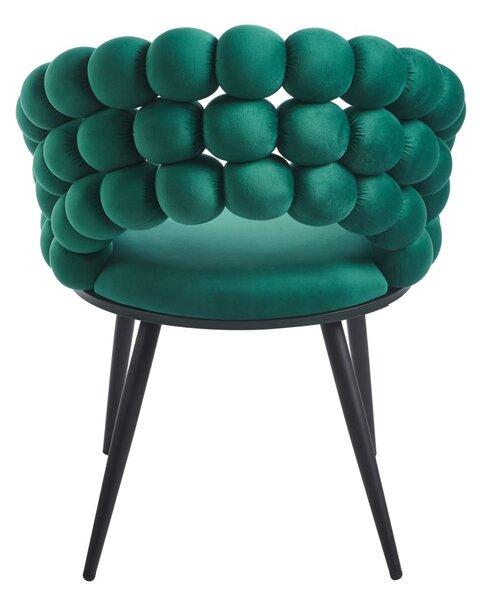 Designová jídelní židle GERTI - zelená / černá