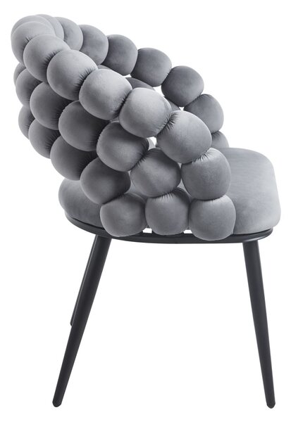 Designová jídelní židle GERTI - šedá / černá