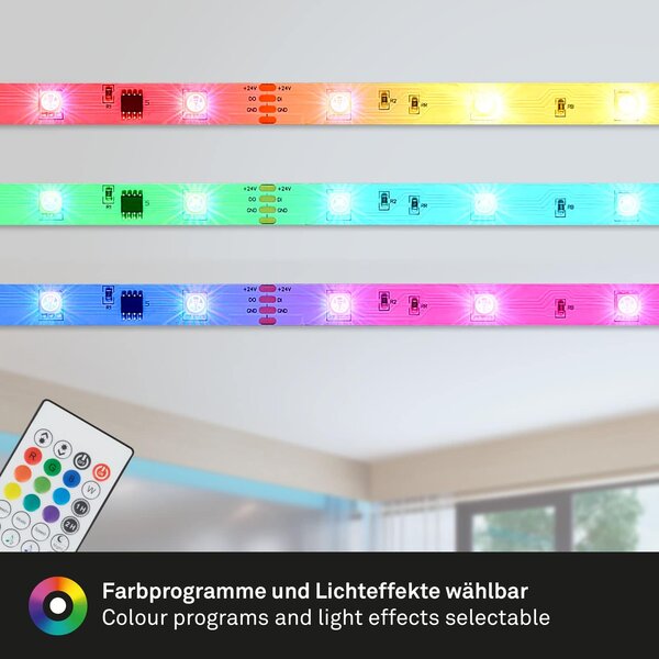 BRILO 2311-090 Magic RGBIC LED pásek, 3 metry, s hudebním senzorem, 12 W, umělá hmota - BRILO