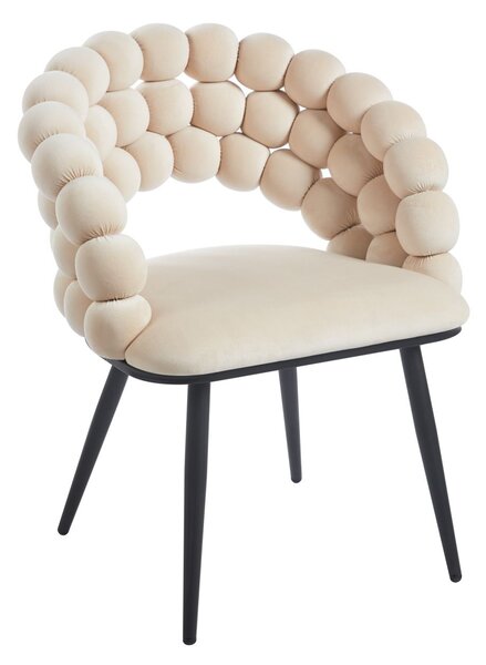 Designová jídelní židle GERTI - béžová / černá