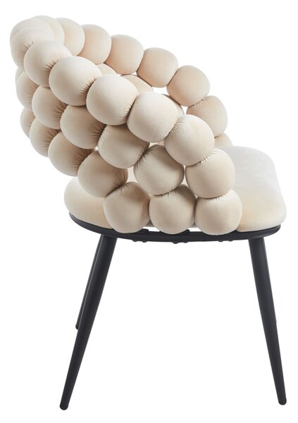 Designová jídelní židle GERTI - béžová / černá