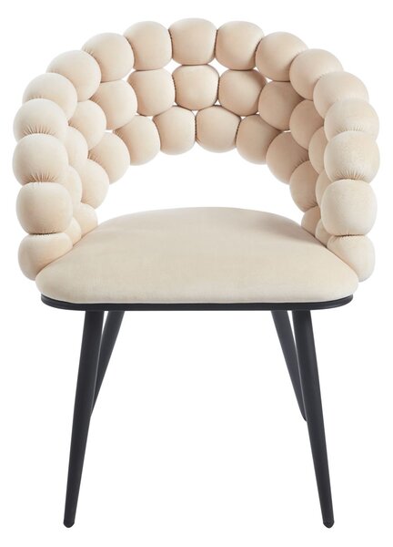 Designová jídelní židle GERTI - béžová / černá