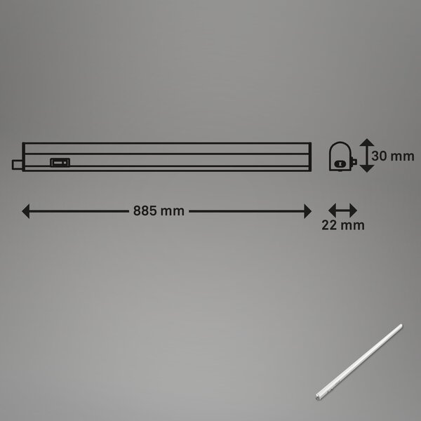 BRILO 2379-106 LED skříňkové svítidlo 87,3 cm 10W 1100lm bílé - BRILO