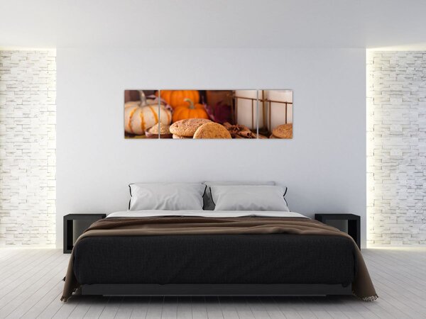Obraz - Podzimní sušenky (170x50 cm)