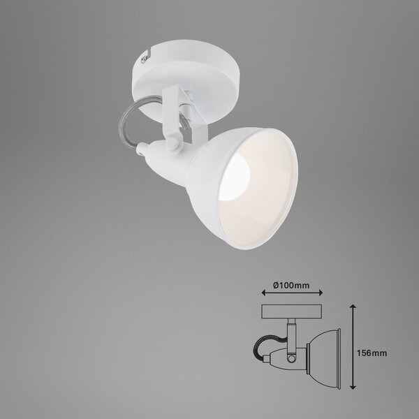 BRILO 2049-016 Bodové svítidlo pr. 10 cm 1x E14 40W bílé - BRILO