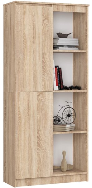 Ak furniture Regál Rexa 80 cm 1 skříňka a 4 police dub sonoma