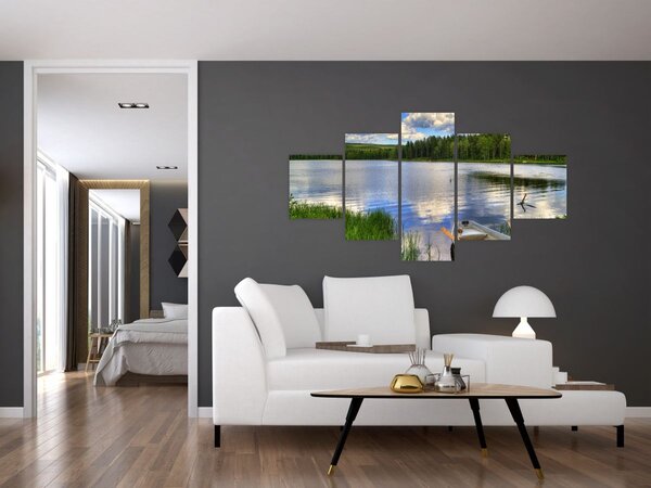 Obraz - Malebná vesnice (125x70 cm)