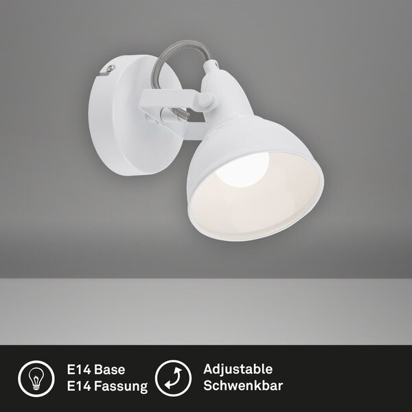 BRILO 2049-016 Bodové svítidlo pr. 10 cm 1x E14 40W bílé - BRILO