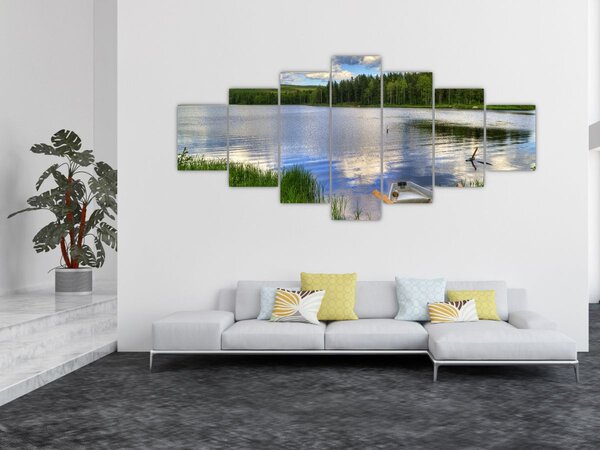 Obraz - Malebná vesnice (210x100 cm)