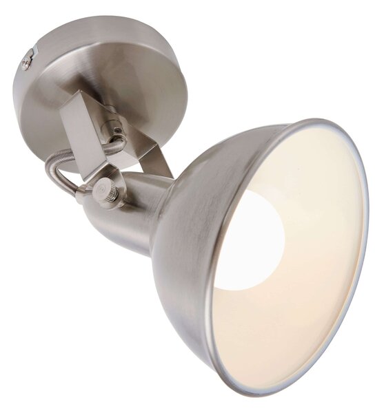 BRILO 2049-012 Bodové svítidlo pr. 10 cm 1x E14 40W satén-bílé - BRILO
