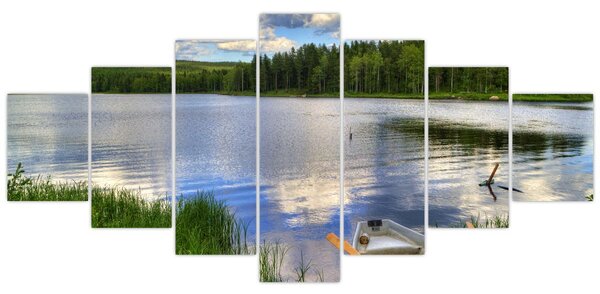 Obraz - Malebná vesnice (210x100 cm)