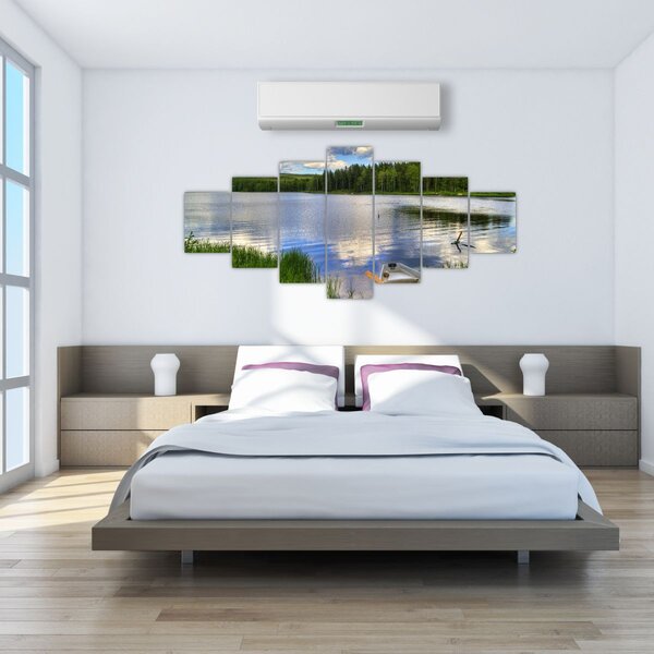 Obraz - Malebná vesnice (210x100 cm)