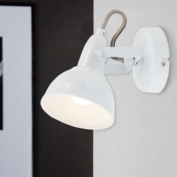 BRILO 2049-016 Bodové svítidlo pr. 10 cm 1x E14 40W bílé - BRILO