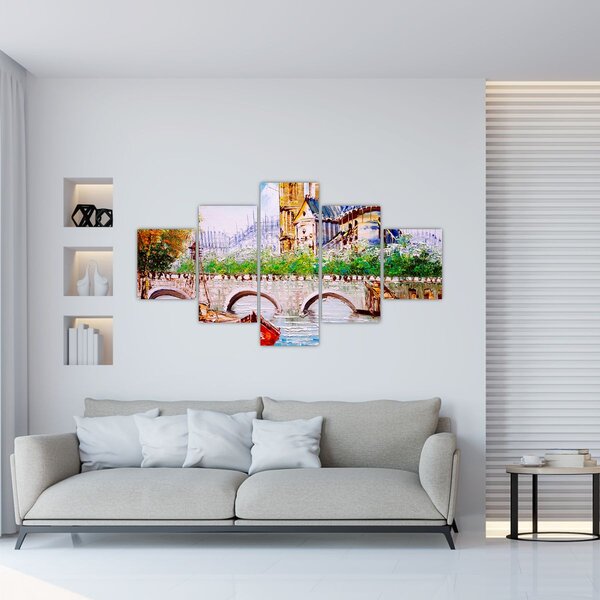 Obraz - Olejomalba města (125x70 cm)