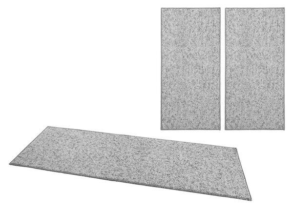 BT Carpet, Ložnicová sada Wolly 102840 Grey, 3 díly: 67x140 (2x), 67x250 (1x), šedá, ložnice