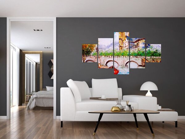 Obraz - Olejomalba města (125x70 cm)