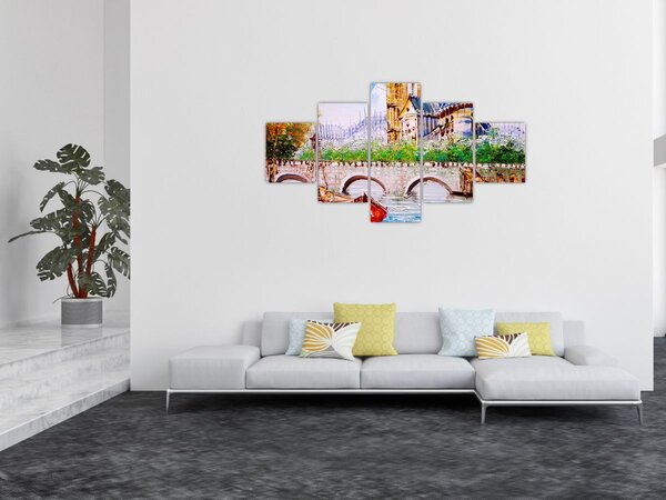 Obraz - Olejomalba města (125x70 cm)
