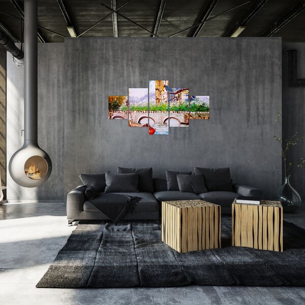 Obraz - Olejomalba města (125x70 cm)