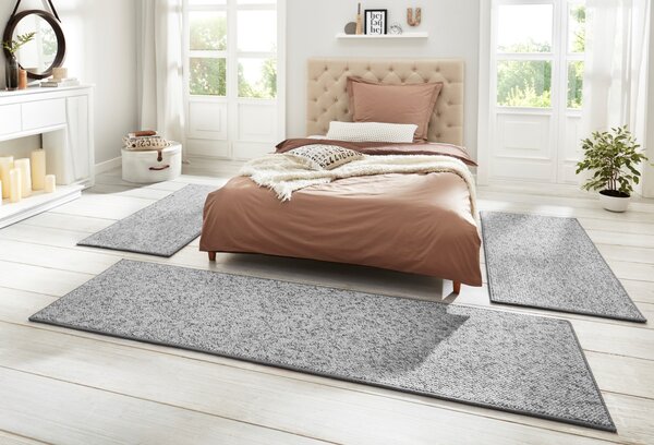 BT Carpet, Ložnicová sada Wolly 102840 Grey, 3 díly: 67x140 (2x), 67x250 (1x), šedá, ložnice