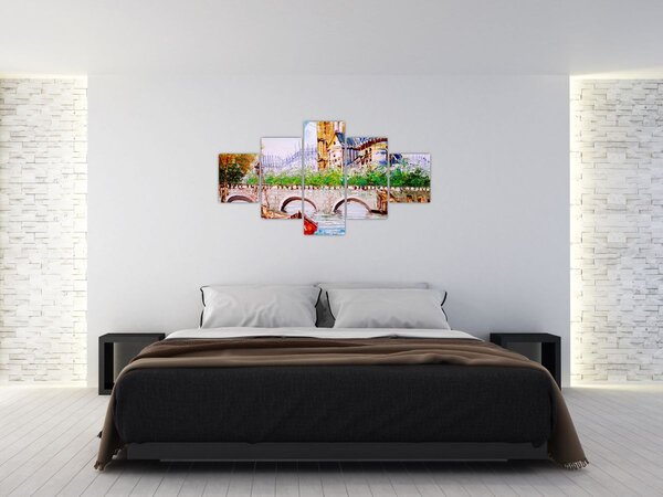 Obraz - Olejomalba města (125x70 cm)