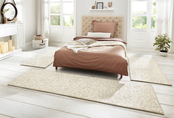 BT Carpet, Ložnicová sada Wolly 102843 Creme, 3 díly: 67x140 (2x), 67x250 (1x), bílá, ložnice