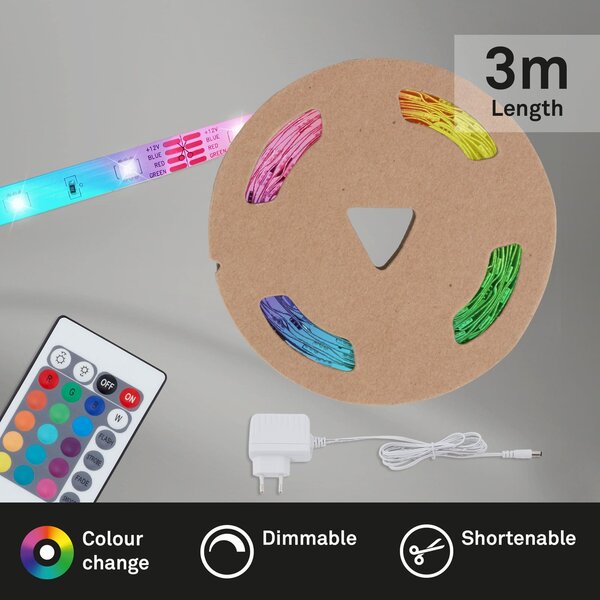 BRILO 2200-090P RGB LED pásek 300 cm bílé - BRILO