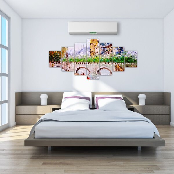 Obraz - Olejomalba města (210x100 cm)