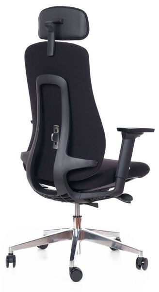 Kancelářská ergonomická židle Terra — látka, nosnost 120 kg černá
