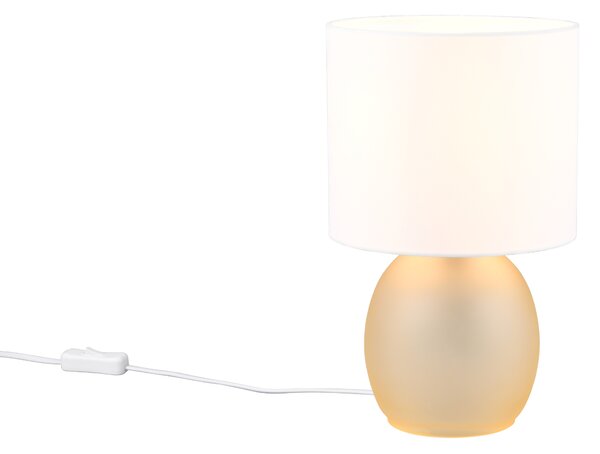 Stolní lampa VELA bílá/žlutá