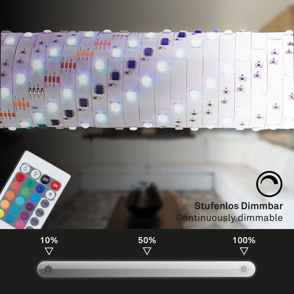 BRILO 2035-150 RGB LED pásek 500 cm 0,1W bílé - BRILO