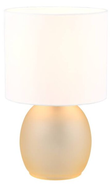 Stolní lampa VELA bílá/žlutá
