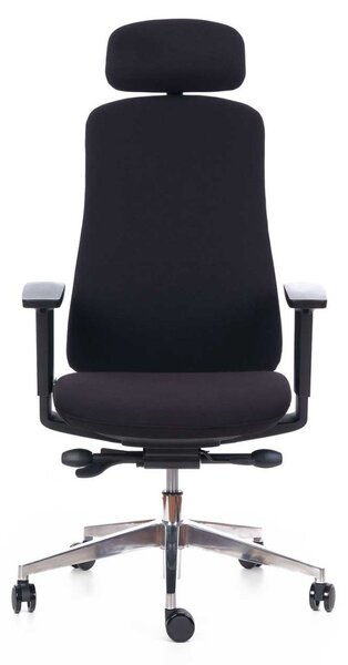 Kancelářská ergonomická židle Terra — látka, nosnost 120 kg černá