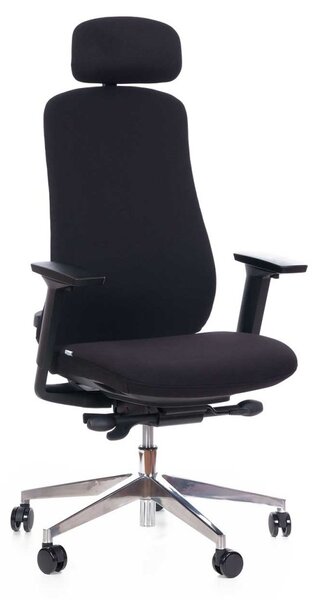 Kancelářská ergonomická židle Terra — látka, nosnost 120 kg černá