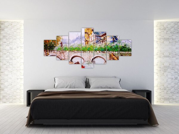 Obraz - Olejomalba města (210x100 cm)