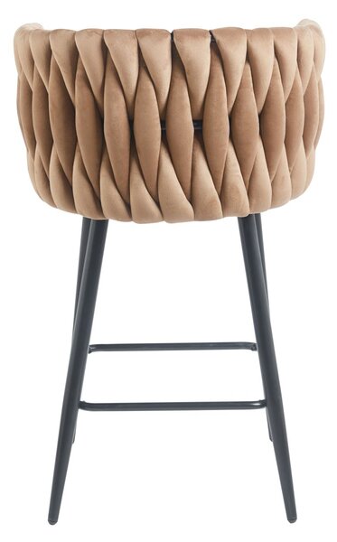 Designová barová židle ZULIMARA - cappuccino / černá