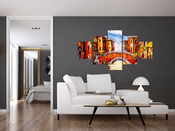 Obraz - Olejomalba města III. (125x70 cm)