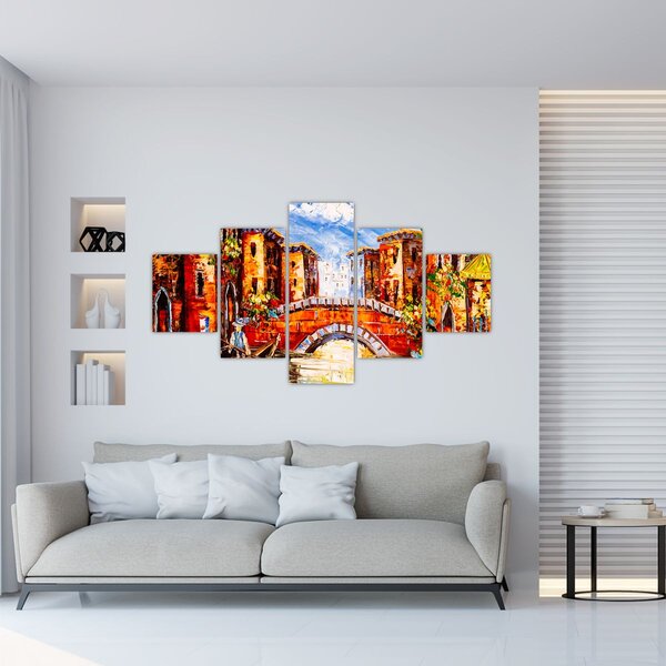 Obraz - Olejomalba města III. (125x70 cm)