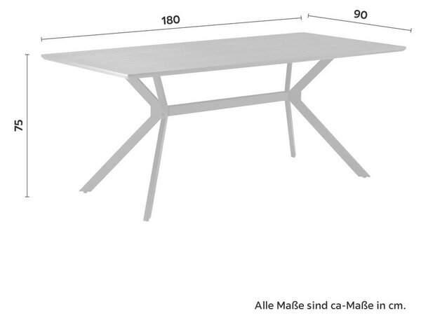 Jídelní stůl Aragon, černý 180x90cm
