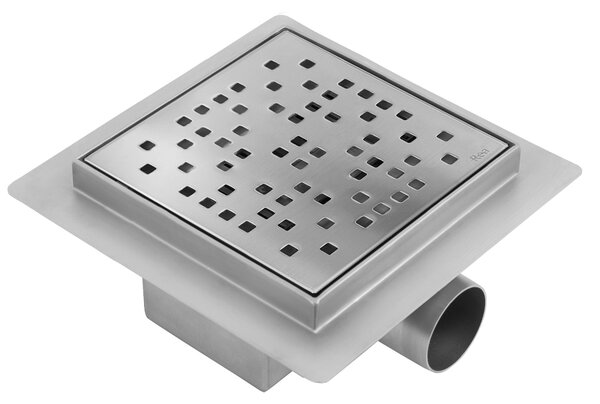 Odtokový žlab REA DOTS 150x150 Nickel Brush