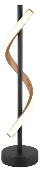 Stolní lampa WATKINS černá/hnědá