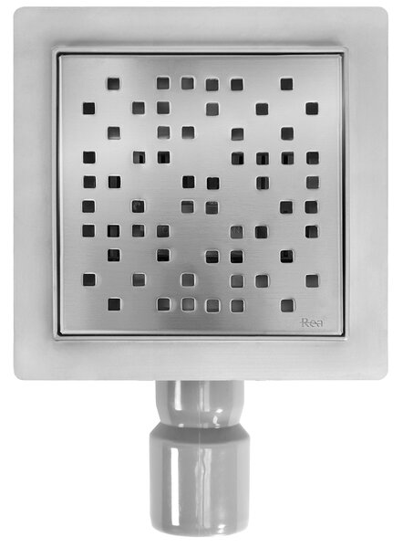 Odtokový žlab REA DOTS 150x150 Nickel Brush