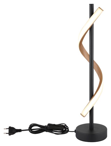 Stolní lampa WATKINS černá/hnědá