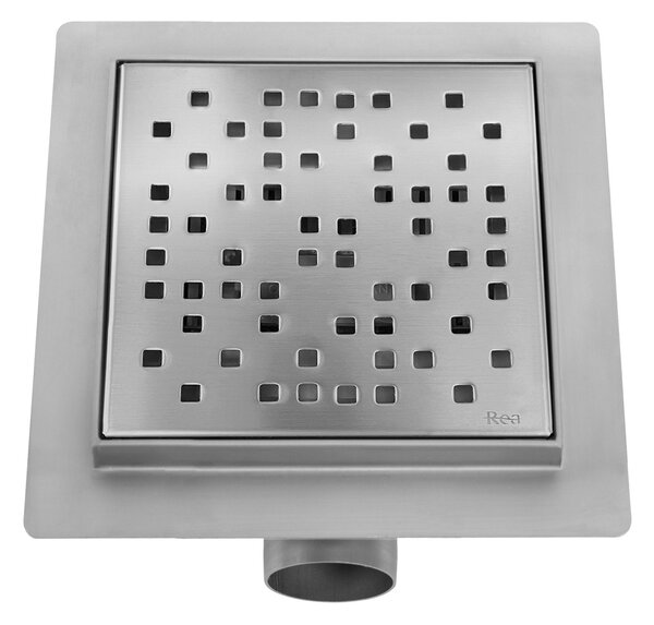Odtokový žlab REA DOTS 150x150 Nickel Brush