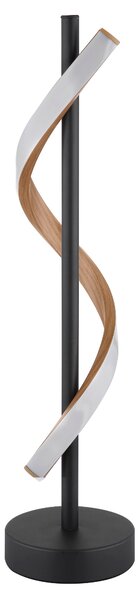 Stolní lampa WATKINS černá/hnědá