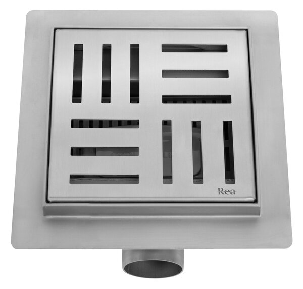 Odtokový žlab REA CROSS 150x150 Nickel Brush